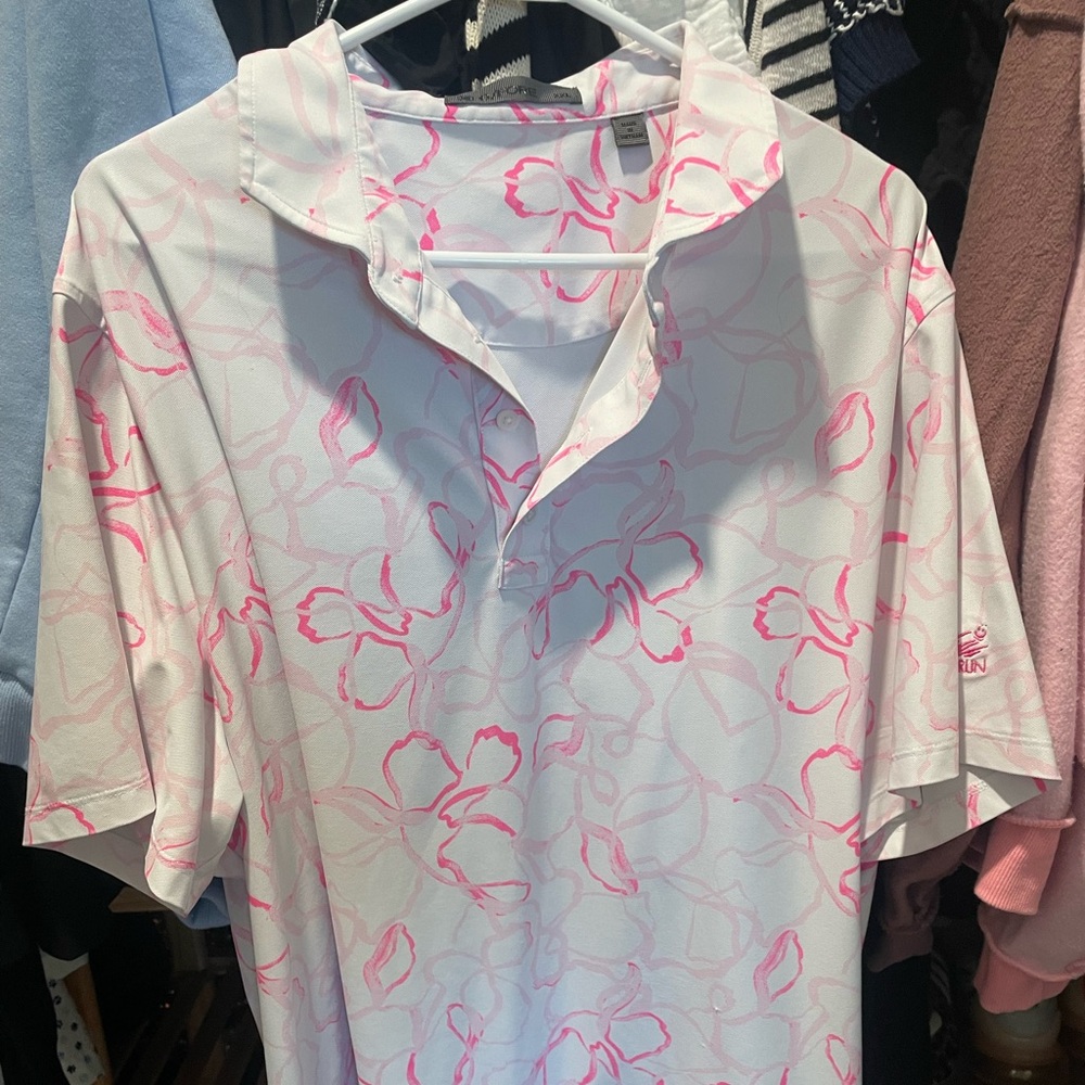 G/FORE Pink and White Floral Apparel